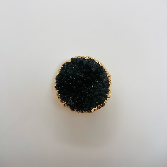 Anthro Druzy Quartz Earrings in Carbon - Picture 3 of 6